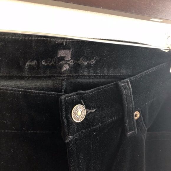 7 for all Mankind Black Velvet Pants NWT - Picture 4 of 6